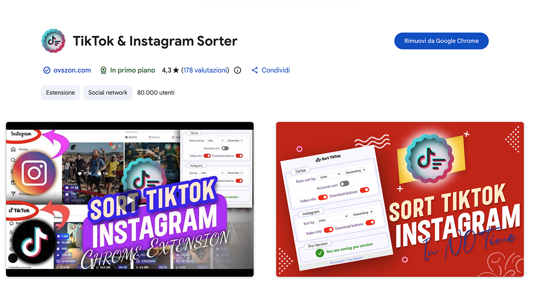 TikTok IG Sorter